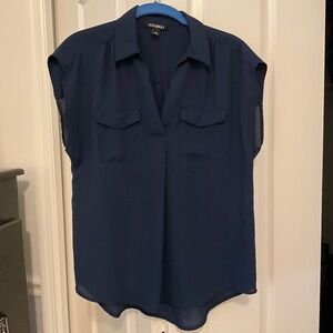 Roz.and Ali navy blouse navy